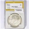 Image 1 : 1903 Morgan Silver Dollar PGA MS64