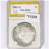 Image 1 : 1882-CC Morgan Silver Dollar PGA MS66