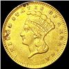 Image 1 : 1856 Rare Gold Dollar LIGHTLY CIRCULATED