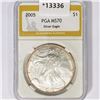 Image 1 : 2005 American Silver Eagle PGA MS70