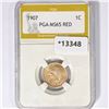 Image 1 : 1907 Indian Head Cent PGA MS65 RED