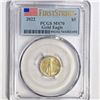 Image 1 : 2022 $5 1/10oz American Gold Eagle PCGS MS70