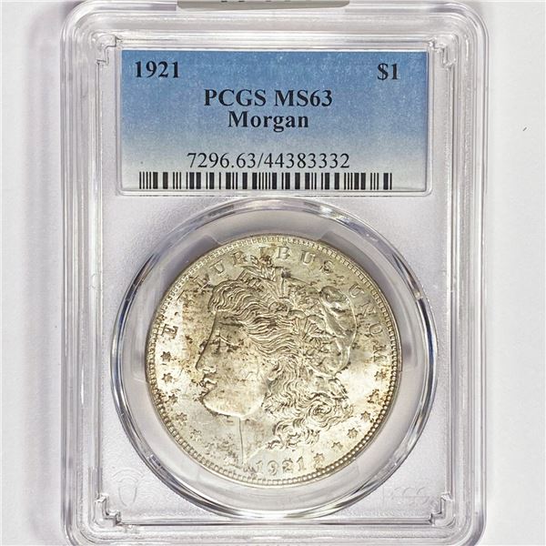 1921 Morgan Silver Dollar PCGS MS63
