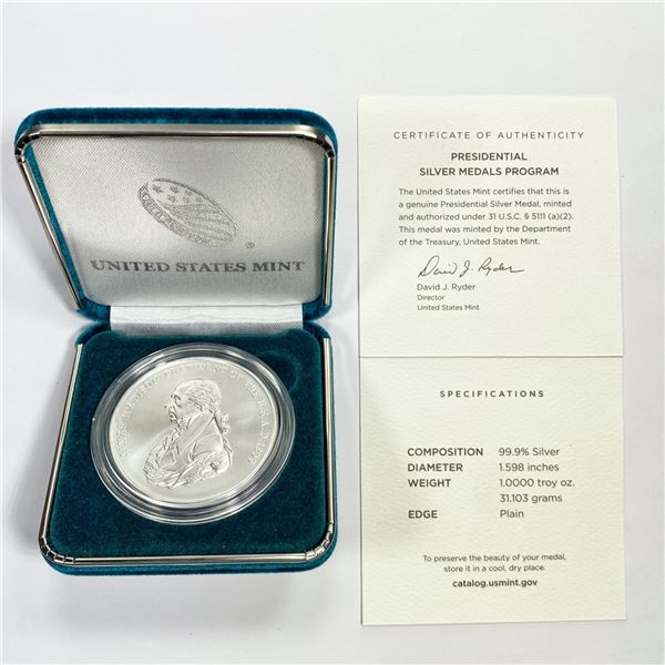US Presidential 1oz Silver Medal GEM