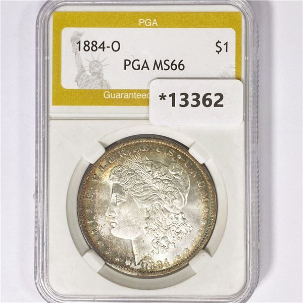 1884-O Morgan Silver Dollar PGA MS66