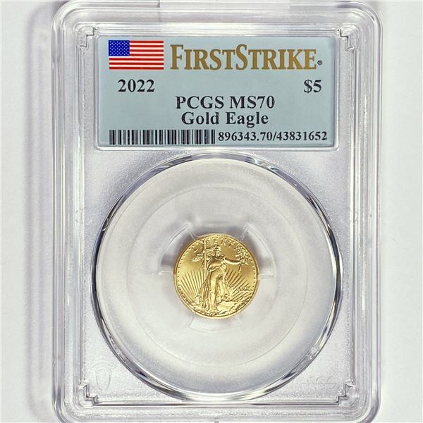 2022 $5 1/10oz American Gold Eagle PCGS MS70