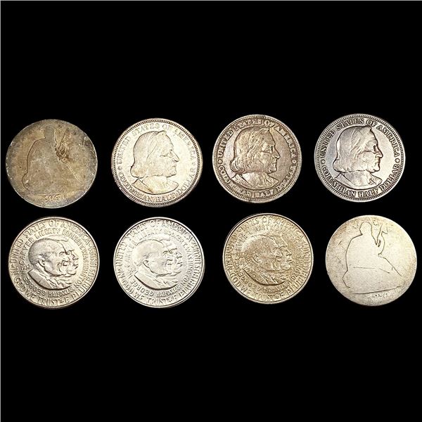 (8) Misc Half Dollars (1858, 1876, (3) 1893, (3)