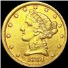 Image 1 : 1881 $5 Gold Half Eagle UNCIRCULATED