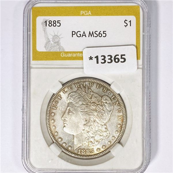 1885 Morgan Silver Dollar PGA MS65