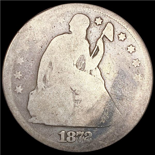 1872 Seated Liberty Dollar NICELY CIRCULATED