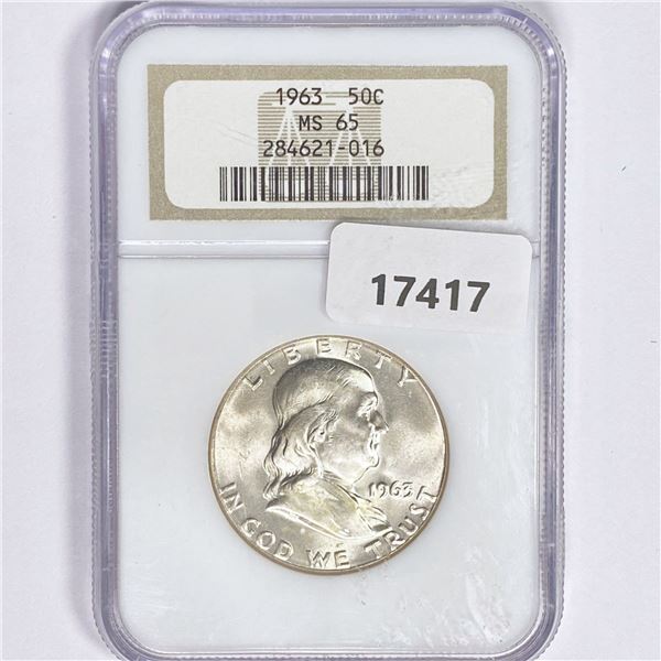1963 Franklin Half Dollar NGC MS65