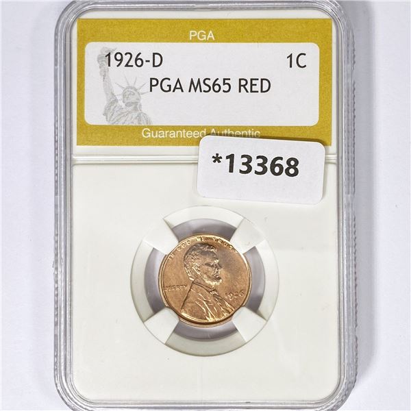 1926-D Wheat Cent PGA MS65 RED