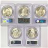 Image 2 : 1923 Set (5) Silver Peace Dollar PCGS MS64
