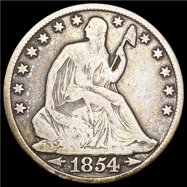 1854-O Arrows Seated Liberty Half Dollar NICELY