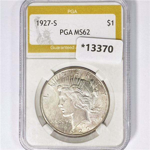 1927-S Silver Peace Dollar PGA MS62