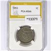 Image 1 : 1853 Large Cent PGA MS66