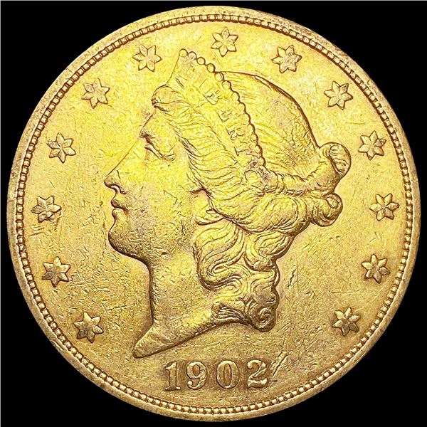 1902-S $20 Gold Double Eagle CLOSELY UNCIRCULATED