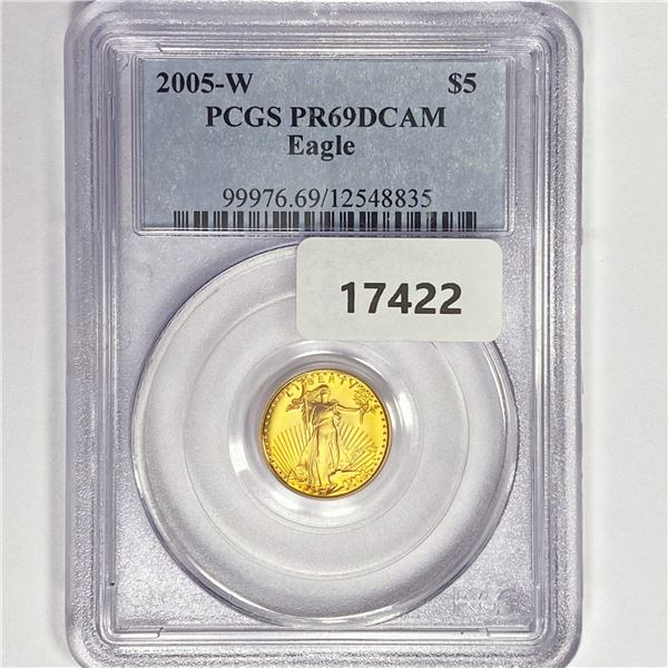 2005-W $5 1/10oz American Gold Eagle PCGS PR69 DC