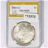 Image 1 : 1883-CC Morgan Silver Dollar PGA MS65