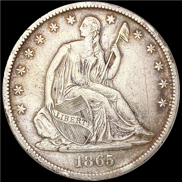1865-S Seated Liberty Half Dollar LIGHT CIRC