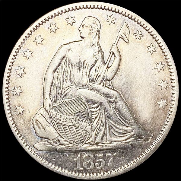 1857 Seated Liberty Half Dollar ABOUT UNC