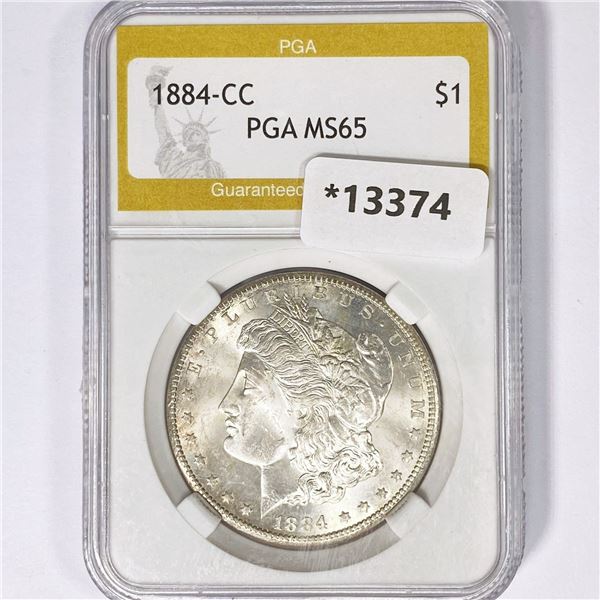 1884-CC Morgan Silver Dollar PGA MS65