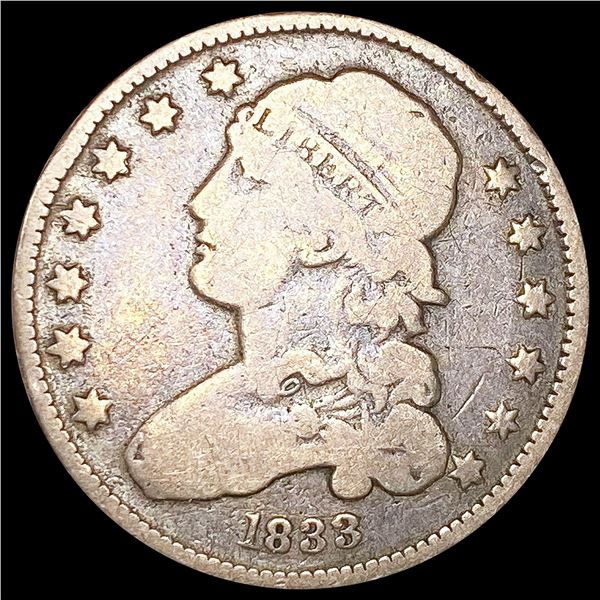 1833 Capped Bust Quarter NICELY CIRCULATED
