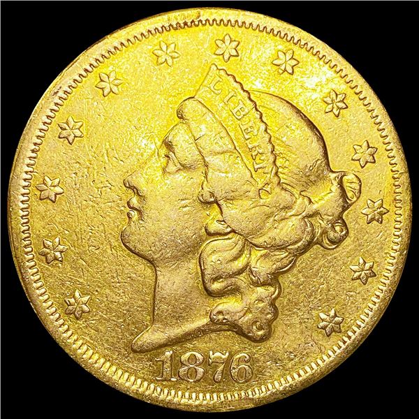 1876-S $20 Gold Double Eagle LIGHTLY CIRCULATED