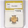 Image 1 : 1907 Indian Head Cent PGA MS65