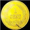 Image 2 : 1861 Confederate 24k Gold 1 Cent UNCIRCULATED