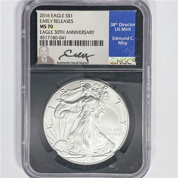 2016 A.S.E. Moy Signed NGC MS70