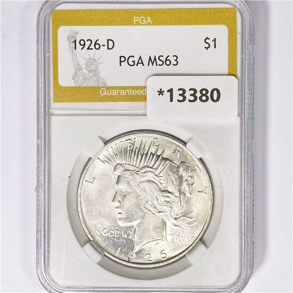 1926-D Silver Peace Dollar PGA MS63