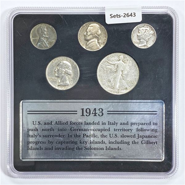 1943 US Coin Set (5 Coins) BU