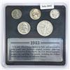 Image 1 : 1943 US Coin Set (5 Coins) BU