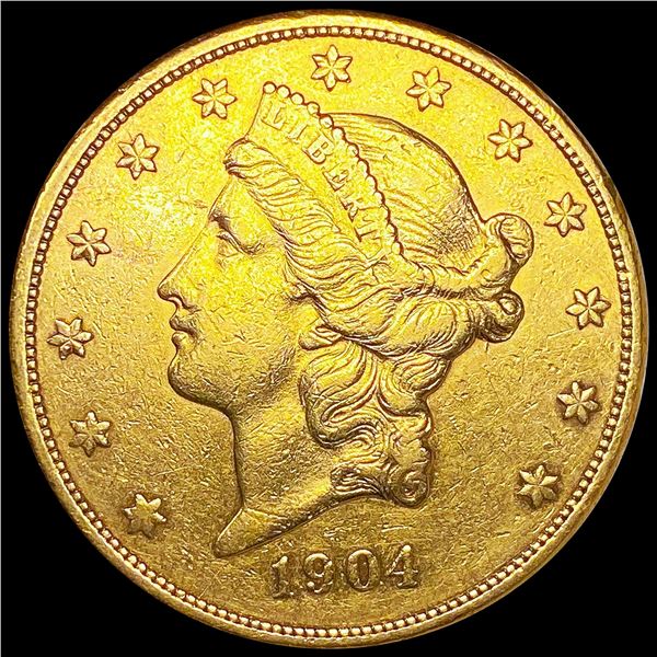 1904-S $20 Gold Double Eagle CLOSELY UNCIRCULATED