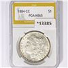 Image 1 : 1884-CC Morgan Silver Dollar PGA MS65