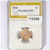 Image 1 : 1900 Indian Head Cent PGA MS66 RED