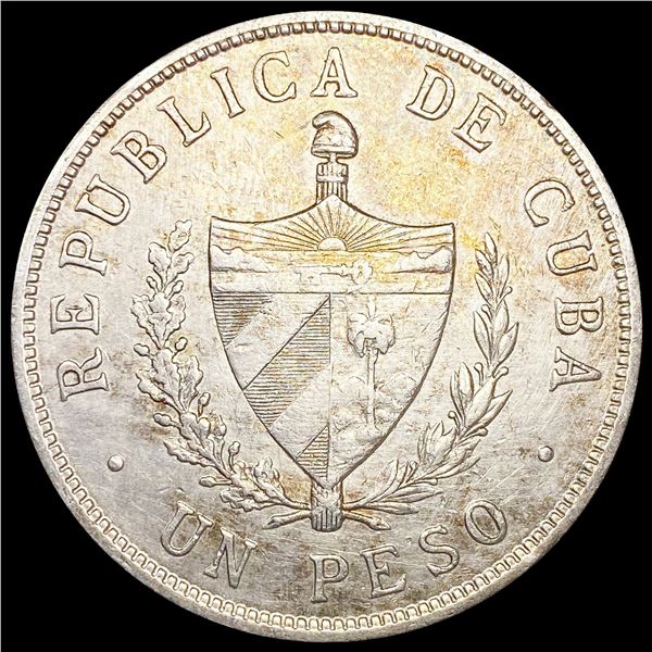 1934 Cuba 1 Silver Peso UNCIRCULATED