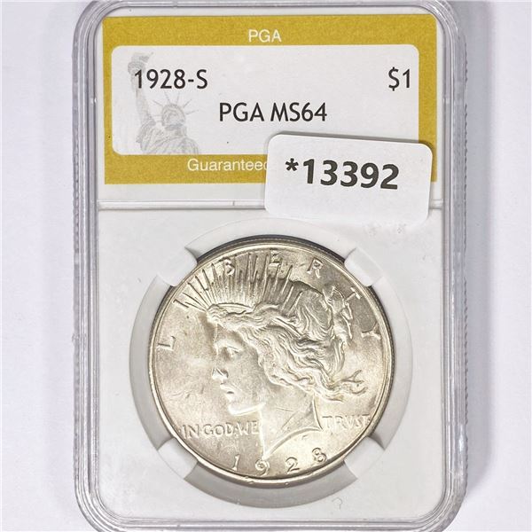 1928-S Silver Peace Dollar PGA MS64