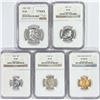 Image 1 : 1960 Proof Set (5) 1C, 5C, 10C, 25C, 50C NGC PF