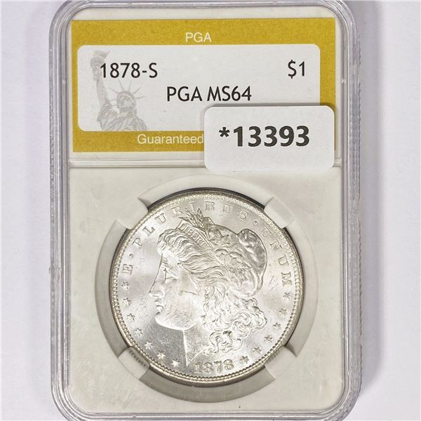 1878-S Morgan Silver Dollar PGA MS64