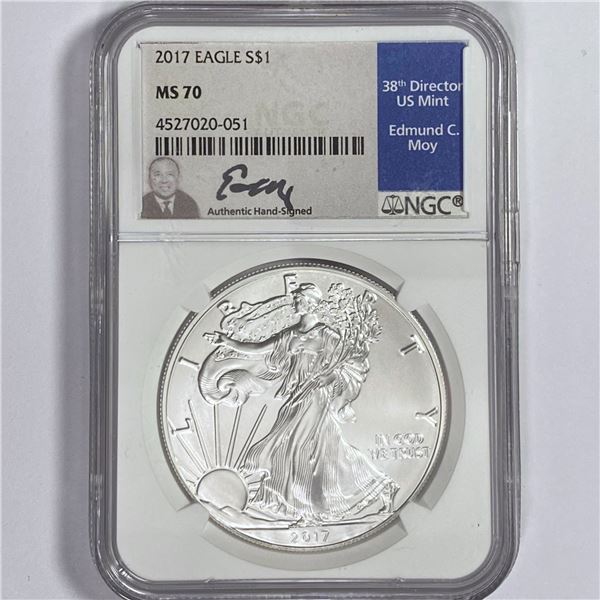 2017 A.S.E. Moy Signed NGC MS70