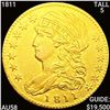 Image 1 : 1811 TALL 5 $5 Gold Half Eagle CHOICE AU
