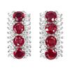 Image 1 : Natural Pigeon Blood Red Ruby Earrings