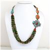 Image 1 : Tibet Natural Stone Tribal Queen Royal Necklace