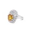 Image 2 : Platinum Yellow Sapphire Ring