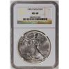 Image 1 : 1991 American Silver Eagle .999 Fine Silver Dollar Coin NGC MS69