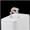 Image 2 : 1.29 ctw CENTER Diamond (2.31 ctw) and 0.36 ctw Ruby 18K White Gold Ring