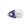 Image 2 : 14k Sapphire and Pearl Ring