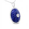 Image 2 : 18K Sapphire and Diamond pendant